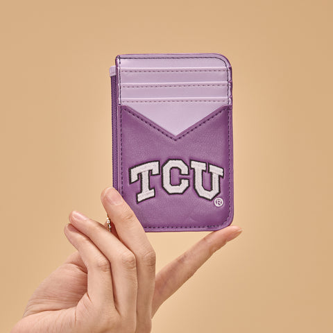 NC-TCU021PP  Texas Christian University Horned Frogs Zip Card Case- Purple
