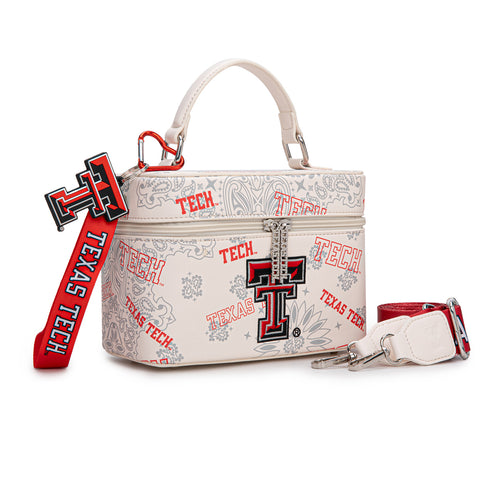 NC-TTU007BG  Texas Tech University Red Raiders Vanity Top Handle-Bag -Beige