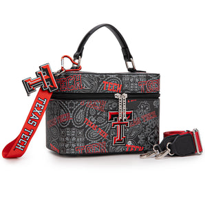 NC-TTU007BK Texas Tech University Red Raiders Vanity Top Handle-Bag - Black