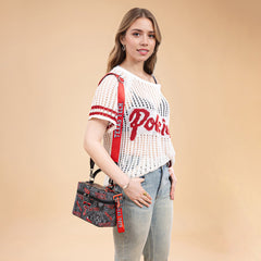 NC-TTU007BK Texas Tech University Red Raiders Vanity Top Handle-Bag -Black