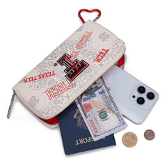 NC-TTU011BG  University of Texas Tech Red Raiders Wallet/Wristlet- Beige