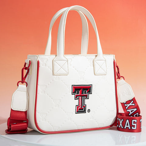 NC-TTU014BG   University of Texas Tech Red Raiders Tote/Crossbody Bag -Beige