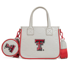 NC-TTU014GY  University of Texas Tech Red Raiders Tote/Crossbody Bag -Grey