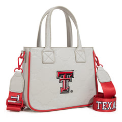 NC-TTU014GY  University of Texas Tech Red Raiders Tote/Crossbody Bag -Grey