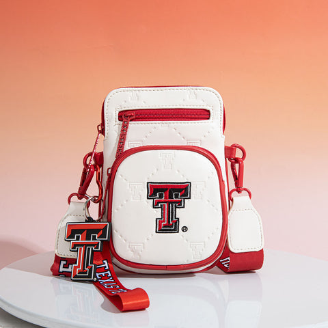 NC-TTU015BG  University of Texas Tech Red Raiders Crossbody Bag - Beige