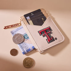 NC-TTU021BG  University of Texas Tech Red Raiders Zip Card Case-Beige