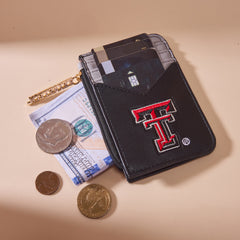 NC-TTU021BK  University of Texas Tech Red Raiders Zip Card Case-Black