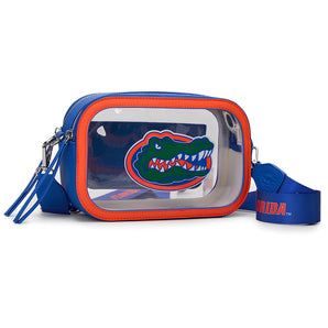 NC-UF016BL University of Florida Gators Stadium Clear Crossbody Bag - Blue