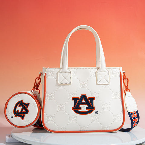 NC-AU014BG  Auburn University Tigers Tote/Crossbody Bag -Beige