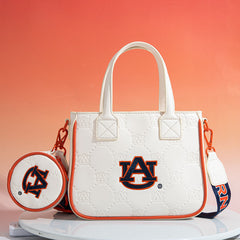 NC-AU014BG  Auburn University Tigers Tote/Crossbody Bag -Beige