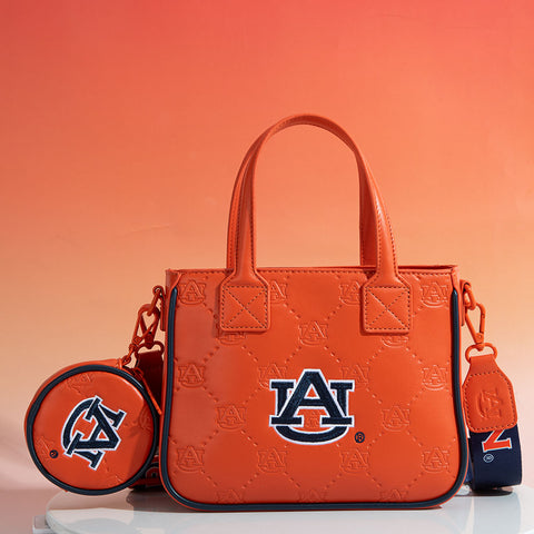 NC-AU014OR Auburn University Tigers Tote/Crossbody Bag -Orange