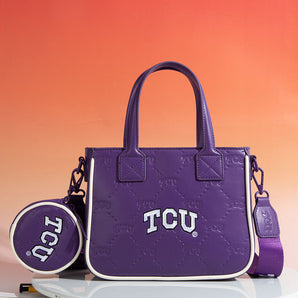 NC-TCU014PP Texas Christian University Horned Frogs Tote/Crossbody Bag - Purple