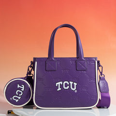 NC-TCU014PP   Texas Christian University Horned Frogs  Tote/Crossbody Bag -Purple