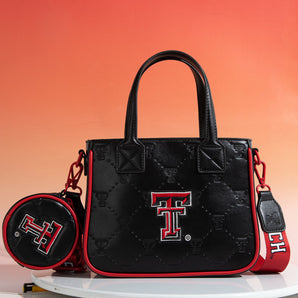 NC-TTU014BK Texas Tech University Red Raiders Tote/Crossbody Bag - Black