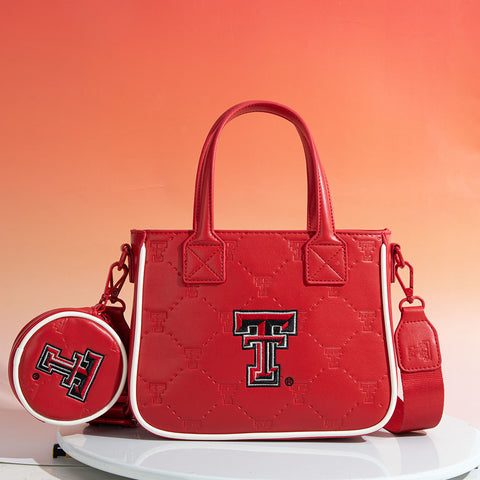 NC-TTU014RD  University of Texas Tech Red Raiders Tote/Crossbody Bag -Red