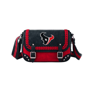 NFL-HB-HST-013 Houston Texans Braided Stitch Crossbody Satchel Bag