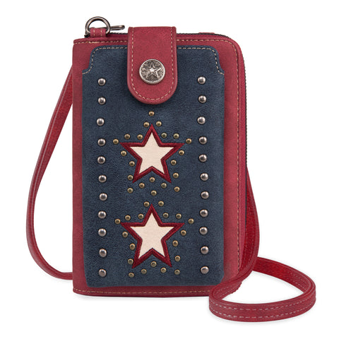 PHD-2018  American Bling Cut-Out Start Collection Phone Wallet/Crossbody