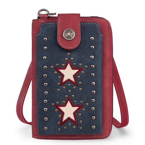 PHD-2018  American Bling Cut-Out Start Collection Phone Wallet/Crossbody