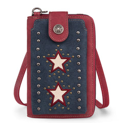 PHD-2018  American Bling Cut-Out Start Collection Phone Wallet/Crossbody