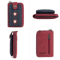 PHD-2018  American Bling Cut-Out Start Collection Phone Wallet/Crossbody