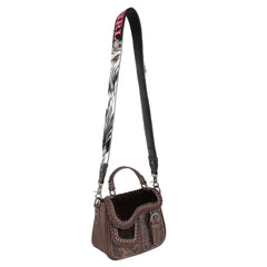PST-1012  Montana West Western Guitar Style Hair-On Cowhide Crossbody Strap