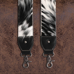 PST-1012  Montana West Western Guitar Style Hair-On Cowhide Crossbody Strap
