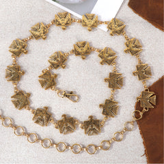 RCB-1028S  Rustic Couture Thunderbird Small Concho Link Chain Belt