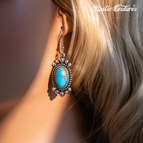 RCE-1107   Rustic Couture's  Artificial  Stone Dangling Earring