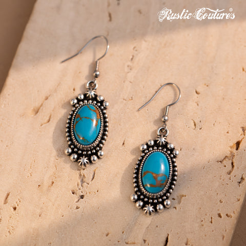 RCE-1107   Rustic Couture's  Artificial  Stone Dangling Earring