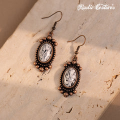 RCE-1107   Rustic Couture's  Artificial  Stone Dangling Earring