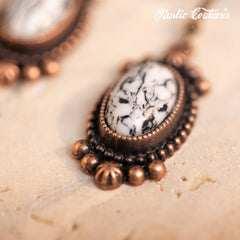 RCE-1107   Rustic Couture's  Artificial  Stone Dangling Earring