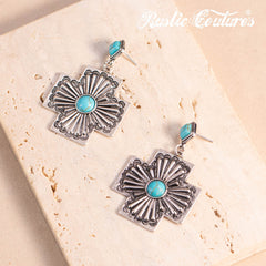 RCE-1116  Rustic Couture's  Cross Shape Earring
