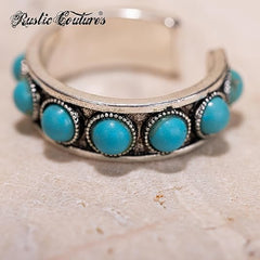 RCR-01-107   Rustic Couture's  Boho  Silver/Bronze Cuff Ring