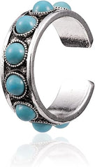 RCR-01-107   Rustic Couture's  Boho  Silver/Bronze Cuff Ring