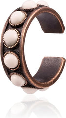 RCR-01-107   Rustic Couture's  Boho  Silver/Bronze Cuff Ring