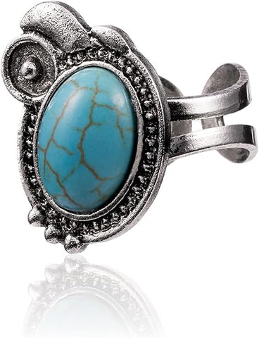 RCR-01-108   Rustic Couture's  Bohemian  Silver/Bronze Cuff Ring