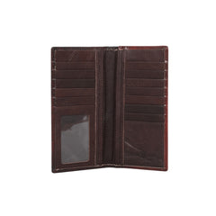 RFID-W010 Genuine Leather Embossed American Flag Men's Wallet