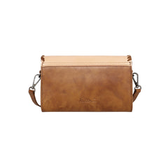 RLC-L171  Montana West 100% Genuine Leather Hand Tooled Clutch/Crossbody
