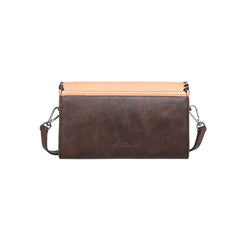 RLC-L171  Montana West 100% Genuine Leather Hand Tooled Clutch/Crossbody