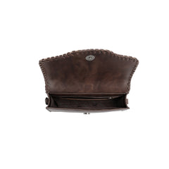 RLC-L171  Montana West 100% Genuine Leather Hand Tooled Clutch/Crossbody
