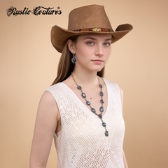 RNS-04-121  Rustic Couture's Bohemian Y Shaped Western Necklace