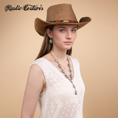 RNS-04-121  Rustic Couture's Bohemian Y Shaped Western Necklace