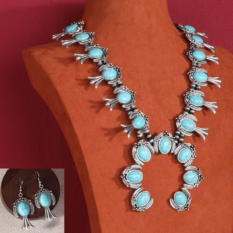 RNS-1007  Rustic Couture's Bohemian Jewelry Sets Pendant Necklace Earrings