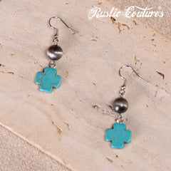 RNS-1038  Rustic Couture's  Layered Beaded Necklace Earrings Set