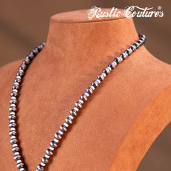 RNS-1044  Rustic Couture's   Beaded Necklace Turquoise Beaded Horse Shoe Pendant Earrings Set