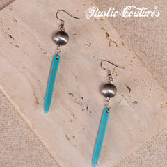 RNS-1046  Rustic Couture's Bohemian Beaded Necklace Earrings Set