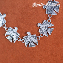 RNS-1053 Rustic Couture's  Navajo Thunderbird Necklace