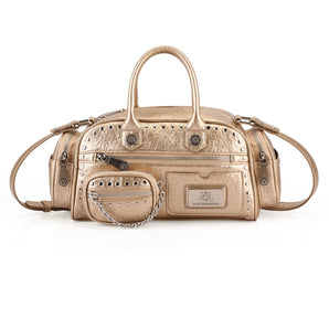 RR-HB-007 Rock & Republic Metallic Rivet Mini Boston Bag