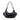 RR-HB-021 Rock & Republic Spiked Stud Chain Buckle Hobo Shoulder Bag - Black