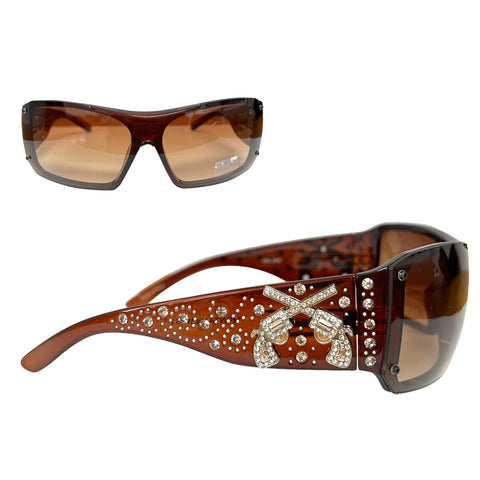 SGS-5209 Montana West Double Pistol Sunglasses By Pairs